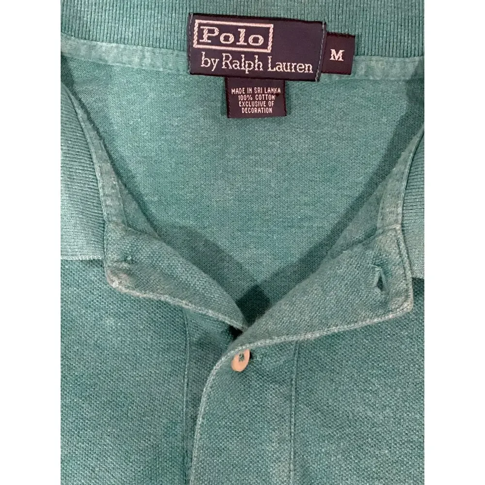 Polo Ralph Lauren Men's Teal Golf Polo Shirt Size Medium M 873-Y